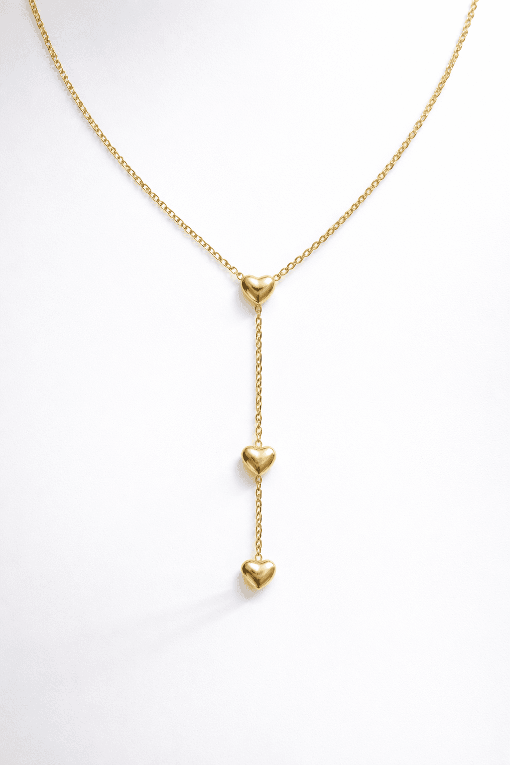 Stainless Steel Elegant Three Heart Pendant Necklace thumbnail 3