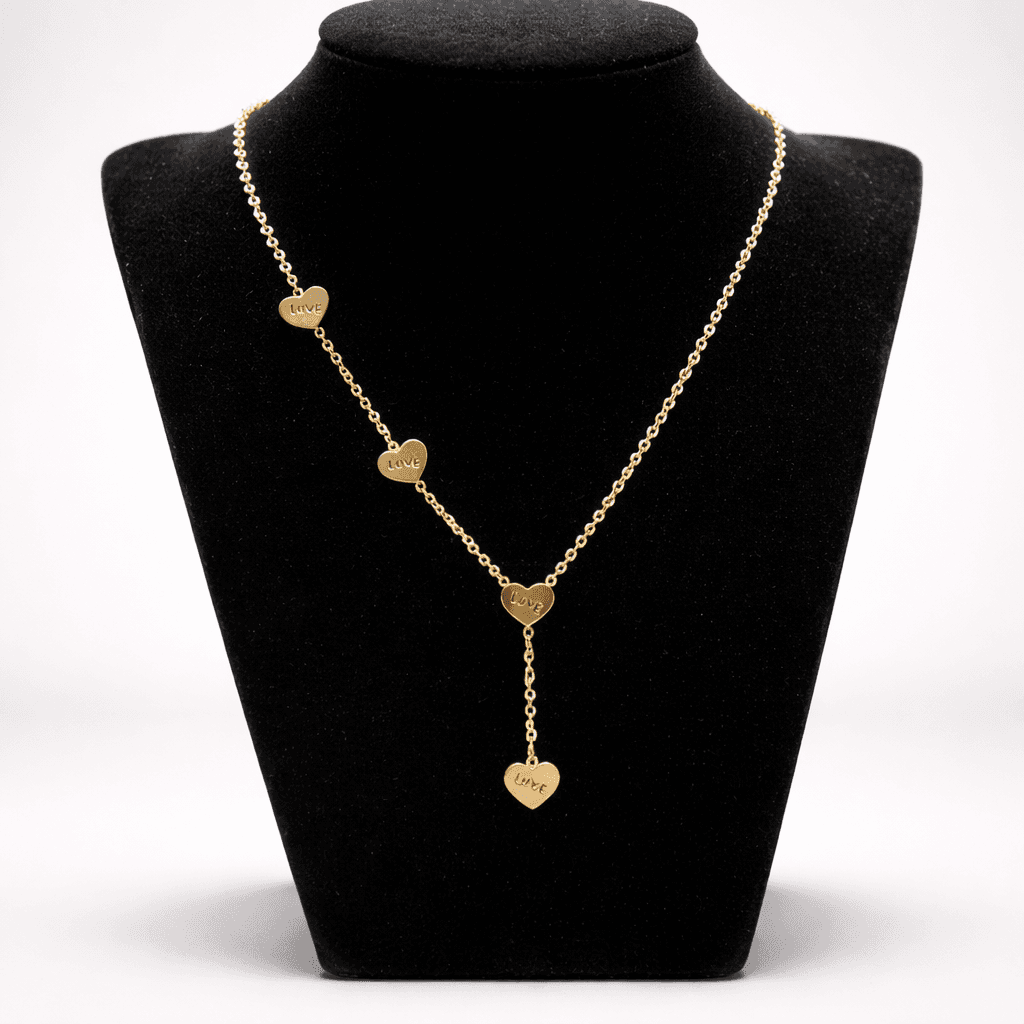 Stainless Steel Heart Pendant Y-Chain Necklace thumbnail 3