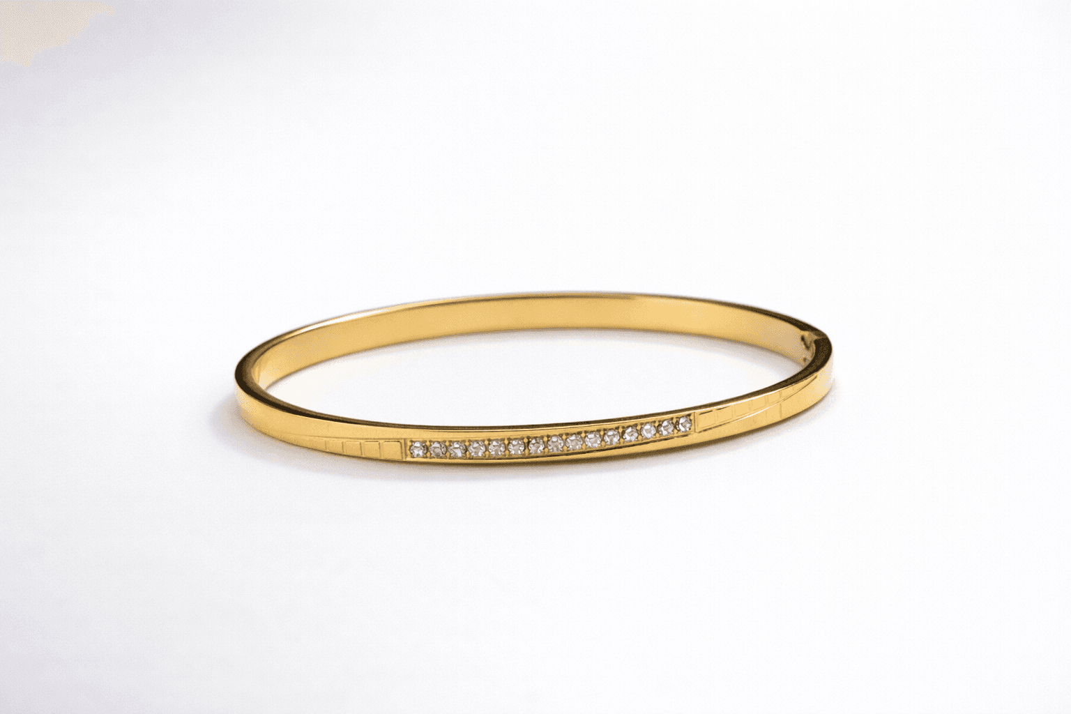 Cubic Zirconia Round Bracelet Bangle size 2.4' thumbnail 2