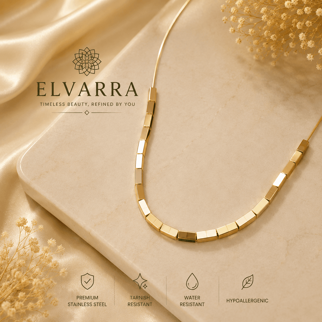 Elvarra Luxe Geo-Link Anti-Tarnish Necklace thumbnail 2