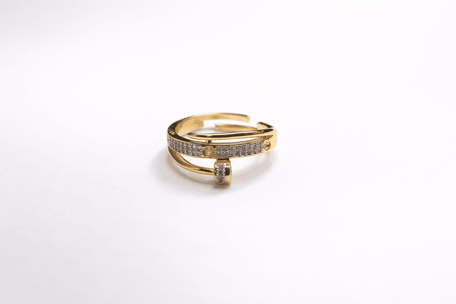 Classic Double Layer Twist Adjustable Ring thumbnail 2